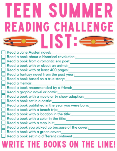 teen reading challenge 2