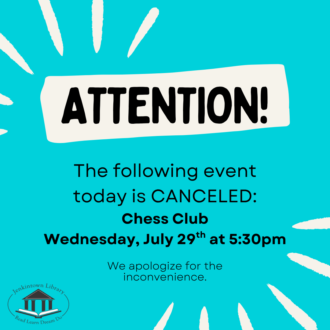 7/29 chess club cancelled