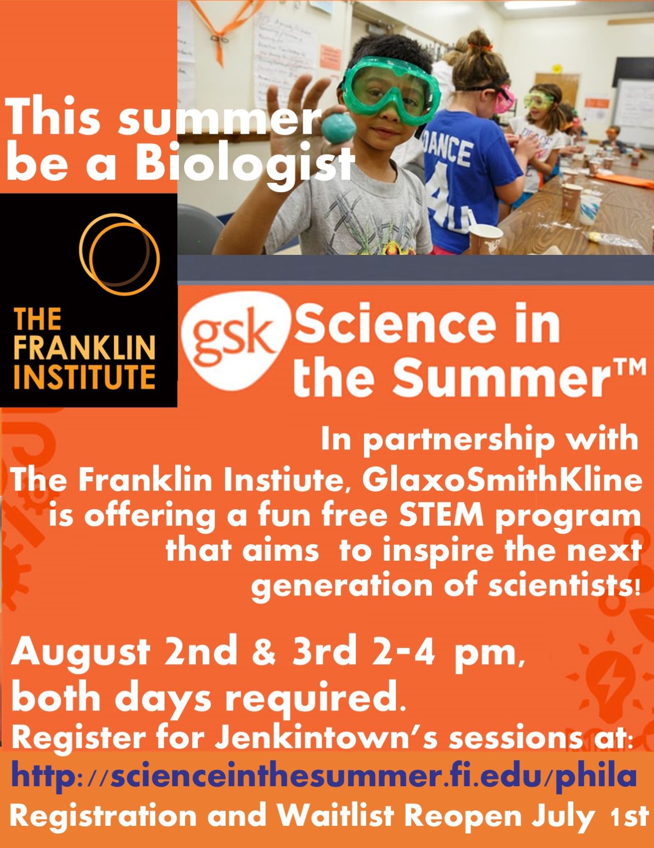 sign up for kids summer science program